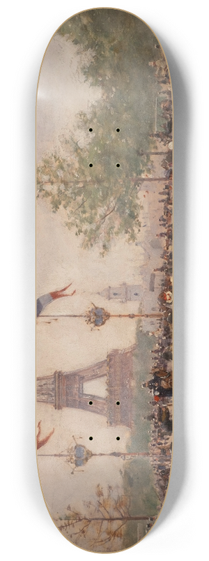 Jean Braud - Entre de lexposition universelle de 1889 8.25 inch art skate deck Jean Braud - Entre de lexposition universelle de 1889 8.25 inch art skate deck