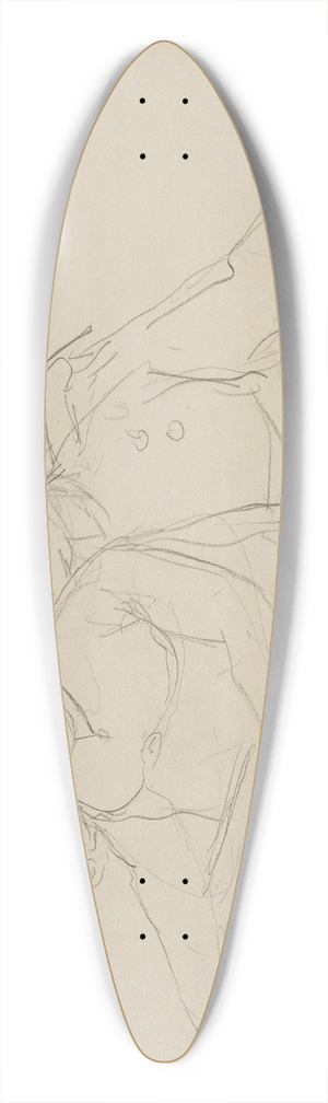 Edgar Degas - Brothel Scene 39.3 inch art pintail longboard deck