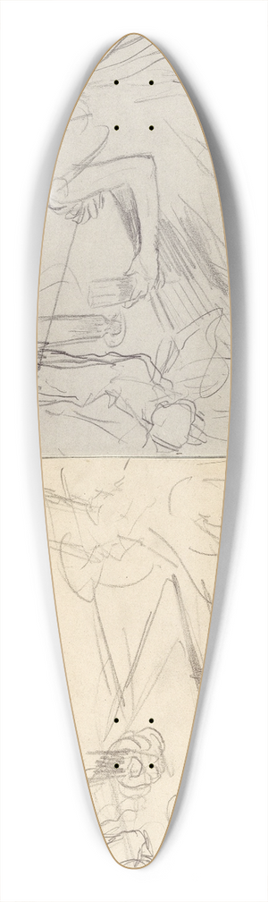 Edgar Degas - Brothel Scene 39.3 inch art pintail longboard deck