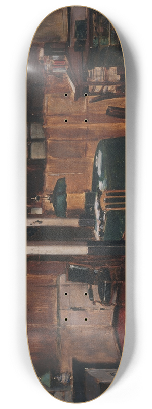 Jean Braud - La salle de rdaction du Journal des dbats 8.25 inch art skate deck Jean Braud - La salle de rdaction du Journal des dbats 8.25 inch art skate deck