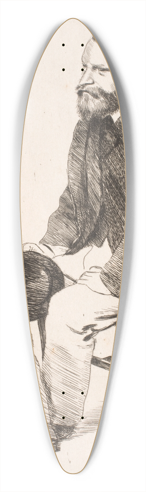 Edgar Degas - Manet seated. Turned to the left 39.3 inch art pintail longboard deck