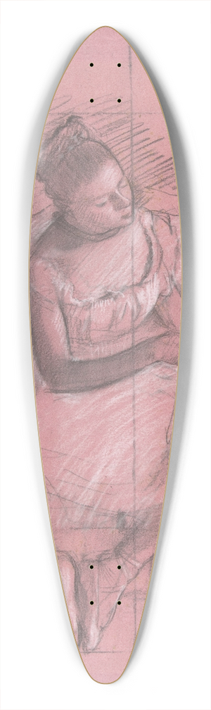 Edgar Degas - Seated Dancer 39.3 inch art pintail longboard deck