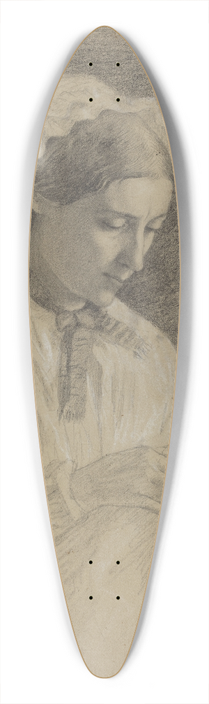 Edgar Degas - Woman Embroidering 39.3 inch art pintail longboard deck
