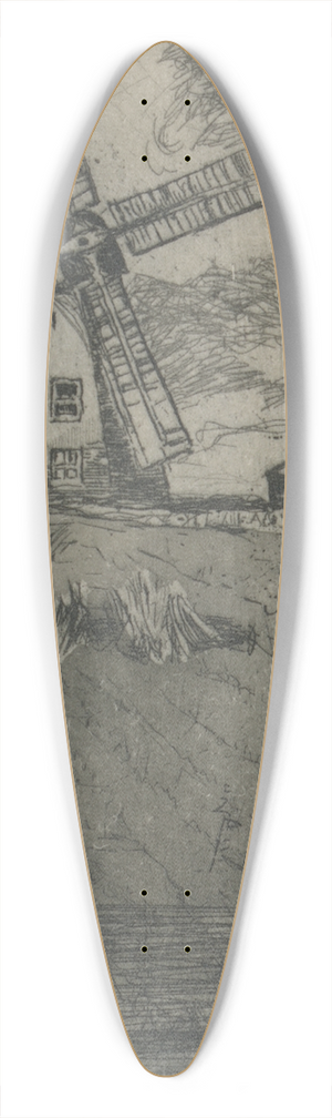 Edgar M. Wilson - Sarre Mill 39.3 inch art pintail longboard deck