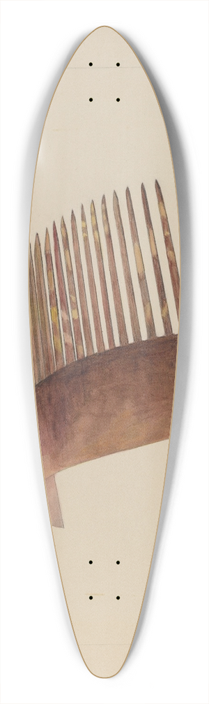 Edith Magnette - Comb 39.3 inch art pintail longboard deck