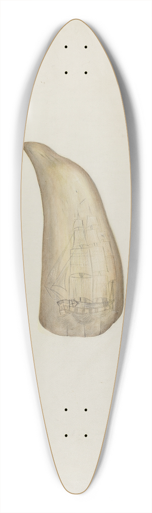 Edith Miller - Scrimshaw 39.3 inch art pintail longboard deck