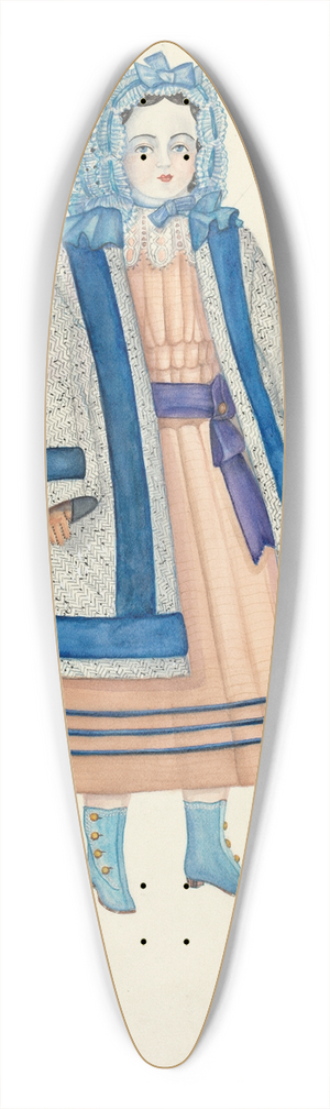 Edith Towner - Doll  Rose Bates 39.3 inch art pintail longboard deck