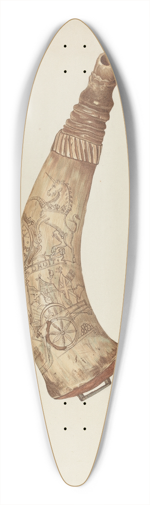 Edith Towner - Powder Horn 39.3 inch art pintail longboard deck