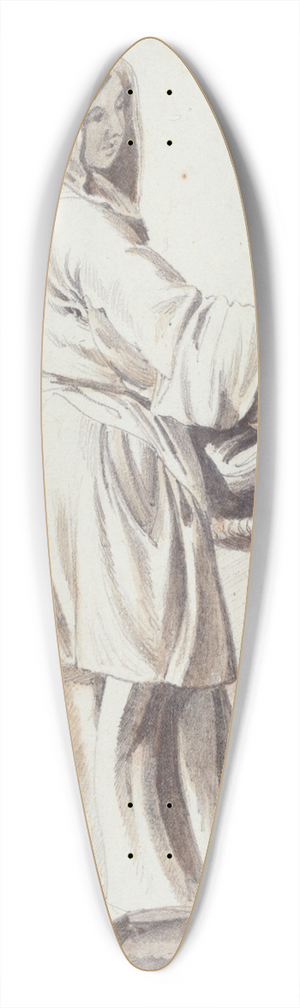 Edm Bouchardon - La marchande de pommes 39.3 inch art pintail longboard deck