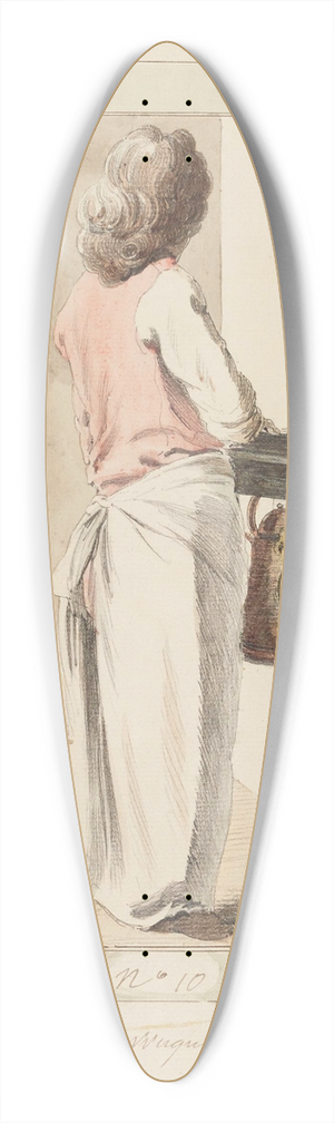 Edm Bouchardon - Le perruquier barbier 39.3 inch art pintail longboard deck