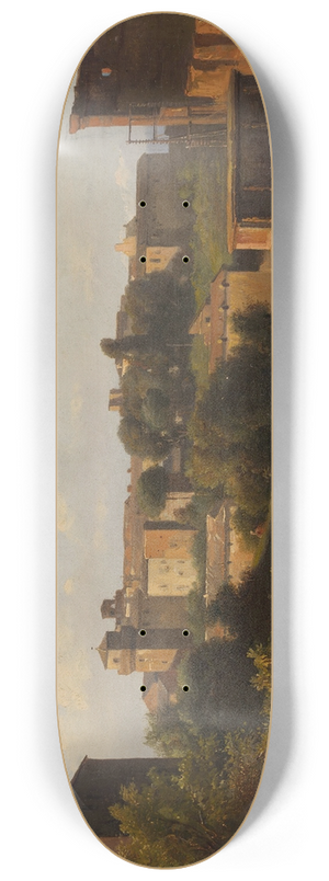 Jean-Charles Joseph Rmond - View of the Colosseum and the Arch of Constantine from the Palatine 8.25 inch art skate deck