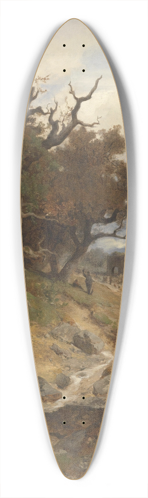 Eduard Peithner von Lichtenfels - Landschaftsmotiv 39.3 inch art pintail longboard deck