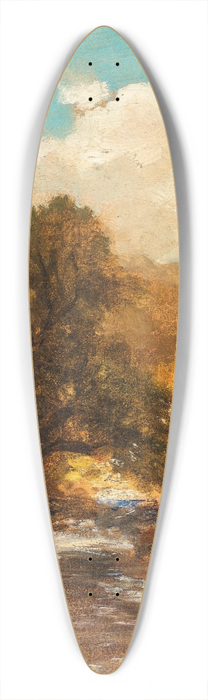 Eduard Peithner von Lichtenfels - Mountain stream 39.3 inch art pintail longboard deck