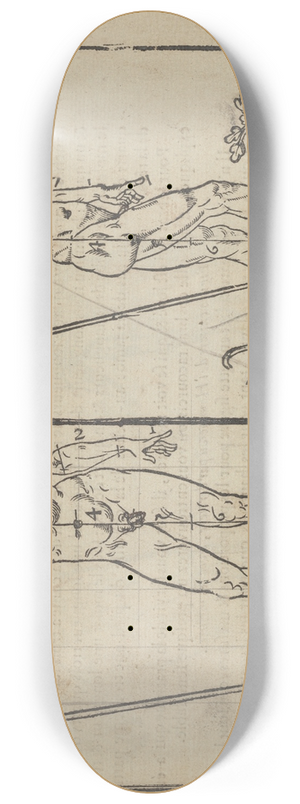 Jean Cousin the Younger - Lart de dessiner de Maistre Jean Cousin Pl.21 8.25 inch art skate deck Jean Cousin the Younger - Lart de dessiner de Maistre Jean Cousin Pl.21 8.25 inch art skate deck