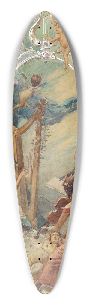 Eduard Veith - Gesang 39.3 inch art pintail longboard deck