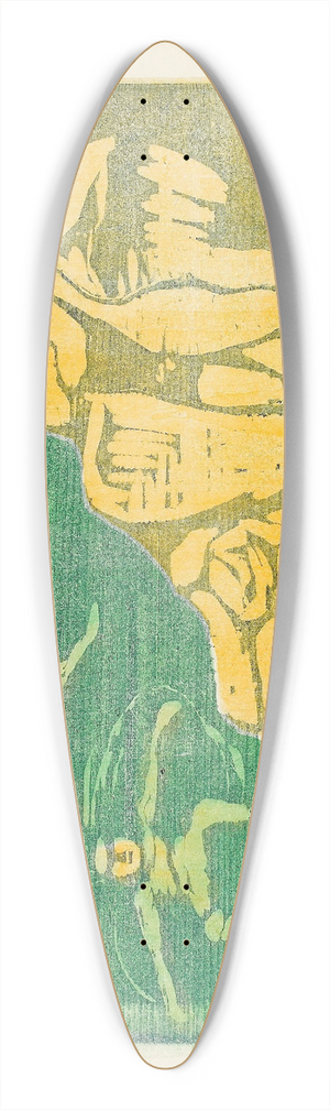 Edvard Munch - Boys Bathing 39.3 inch art pintail longboard deck