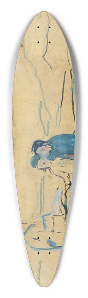 Edvard Munch - History 39.3 inch art pintail longboard deck