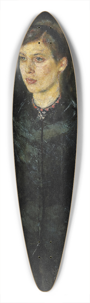 Edvard Munch - Inger in Black 39.3 inch art pintail longboard deck