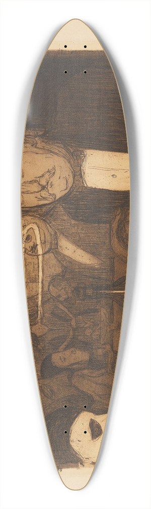 Edvard Munch - Kristiania-Boheme II 39.3 inch art pintail longboard deck