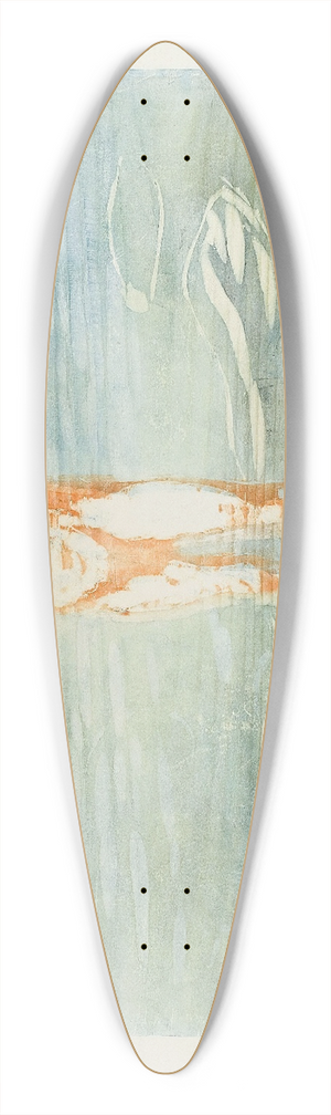 Edvard Munch - Man Bathing 39.3 inch art pintail longboard deck