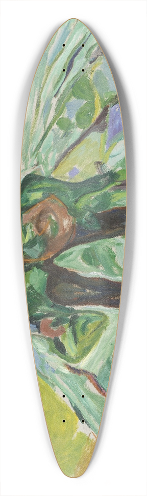 Edvard Munch - Man in the Cabbage Field 39.3 inch art pintail longboard deck