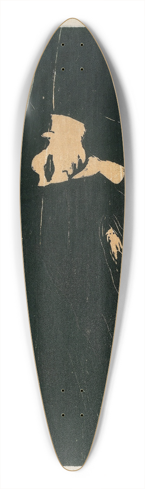 Edvard Munch - Melancholy III 39.3 inch art pintail longboard deck