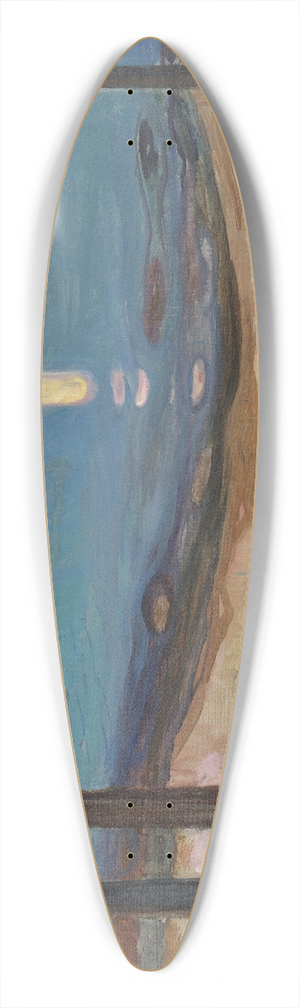 Edvard Munch - Moonlight 39.3 inch art pintail longboard deck