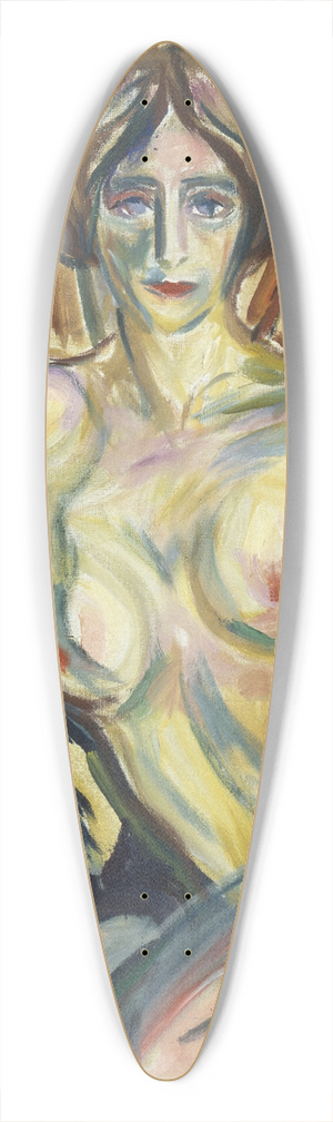 Edvard Munch - Nude, Sitting on the Couch 39.3 inch art pintail longboard deck