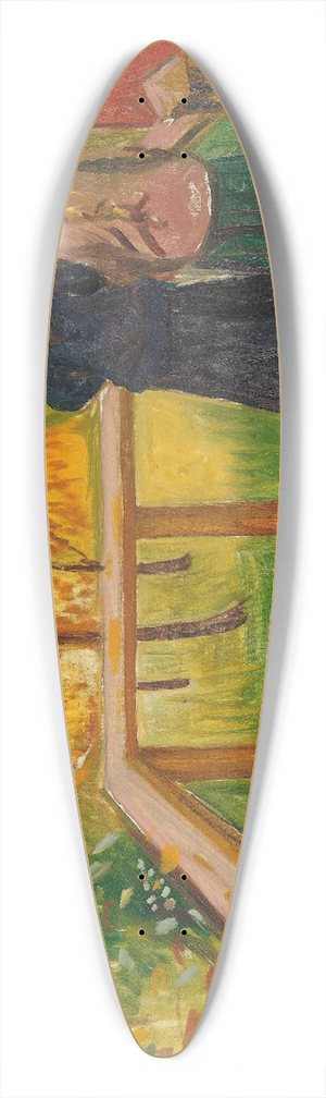 Edvard Munch - On the Veranda 39.3 inch art pintail longboard deck