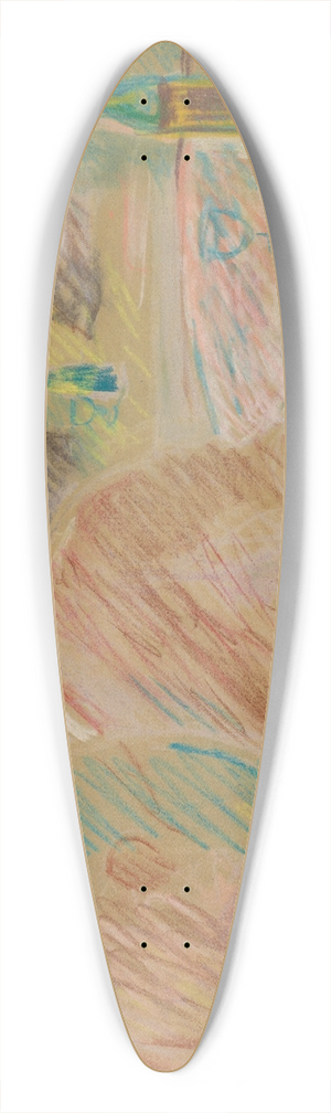 Edvard Munch - Restaurantscene 39.3 inch art pintail longboard deck