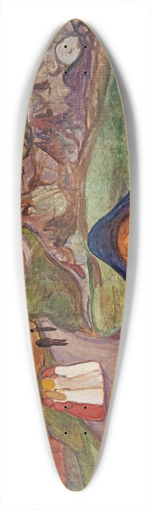 Edvard Munch - Road In Aasgaardstrand 39.3 inch art pintail longboard deck