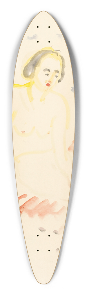 Edvard Munch - Sittende akt 39.3 inch art pintail longboard deck