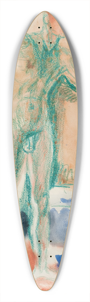 Edvard Munch - Stende akt 39.3 inch art pintail longboard deck