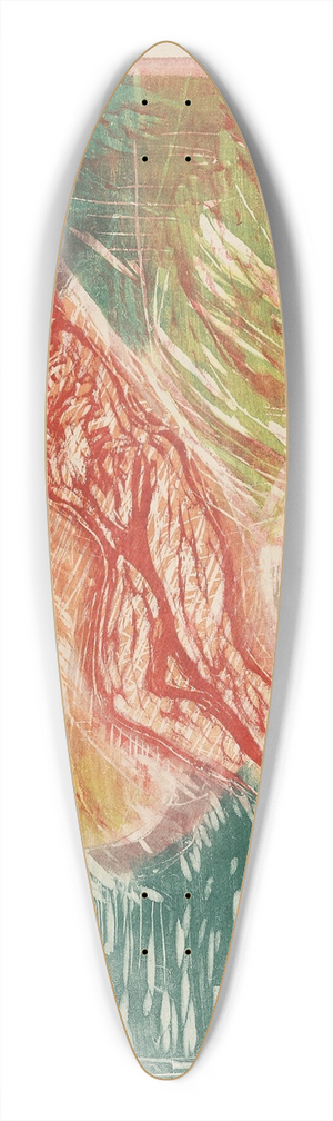 Edvard Munch - Sunbathing I 39.3 inch art pintail longboard deck