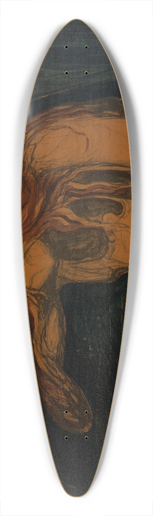 Edvard Munch - Vampire II 39.3 inch art pintail longboard deck