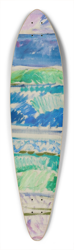 Edvard Munch - Waves 39.3 inch art pintail longboard deck
