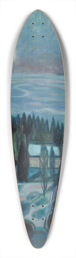 Edvard Munch - White Night 39.3 inch art pintail longboard deck