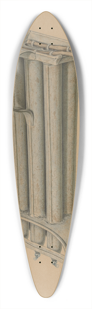 Edward Bashaw - Candle Mold 39.3 inch art pintail longboard deck