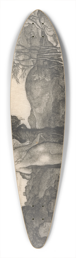 Edward Calvert - The Bride 39.3 inch art pintail longboard deck