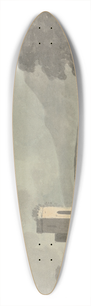 Edward Francis Burney - Bridge and Tower 39.3 inch art pintail longboard deck