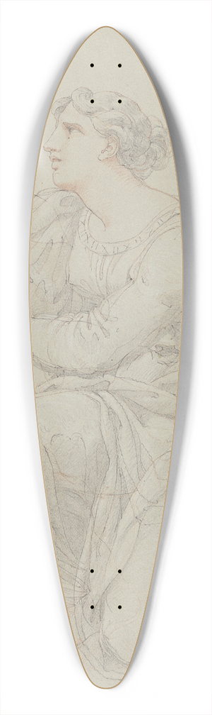 Edward Francis Burney - Study for the Kneeling Figure of Priscilla 39.3 inch art pintail longboard deck