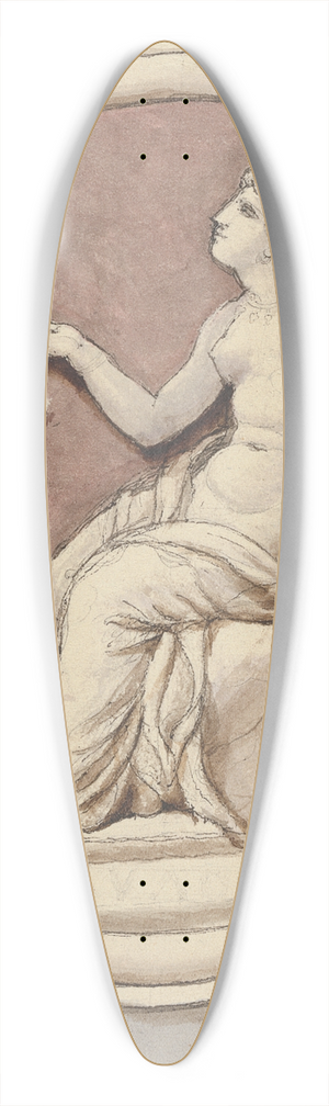 Edward Francis Burney - Venus and Cupid 39.3 inch art pintail longboard deck