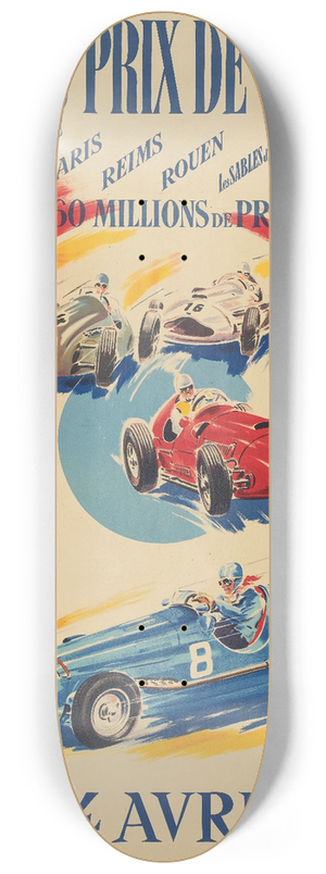 Jean Des Gachons - Grands Prix de France 8.25 inch art skate deck