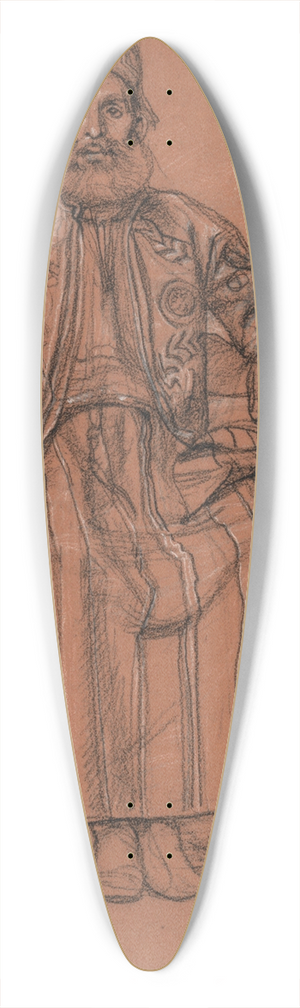Edward John Poynter - Study for King Solomon 39.3 inch art pintail longboard deck