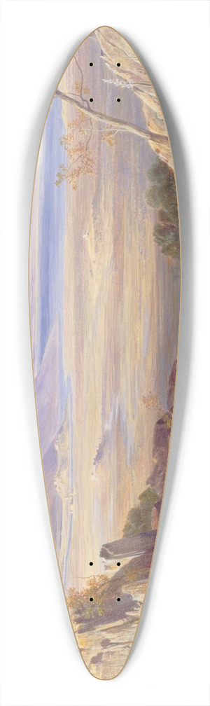 Edward Lear - Butrinto, Albania 39.3 inch art pintail longboard deck