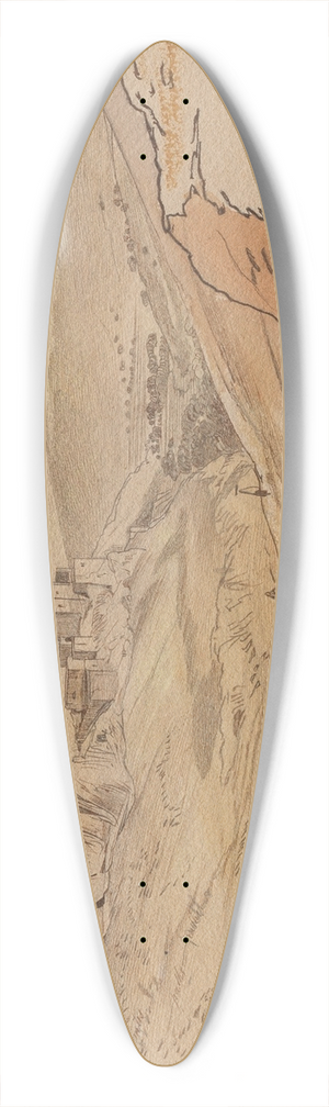 Edward Lear - Jerusalem 39.3 inch art pintail longboard deck