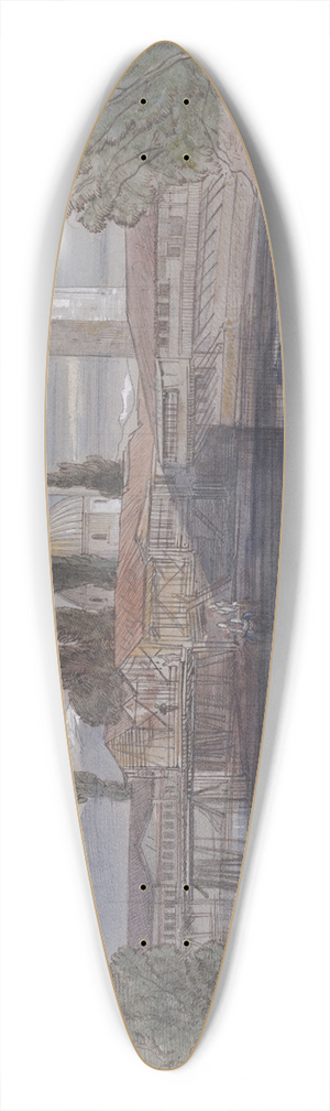 Edward Lear - Monastir 39.3 inch art pintail longboard deck
