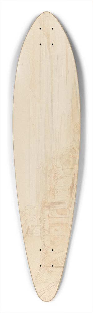Edward Lear - Pentedatelo, Calabria, Italy 39.3 inch art pintail longboard deck