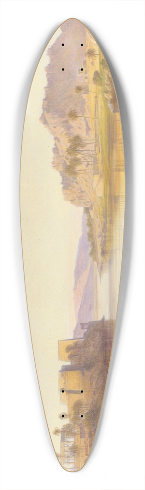 Edward Lear - Philae, Egypt 39.3 inch art pintail longboard deck