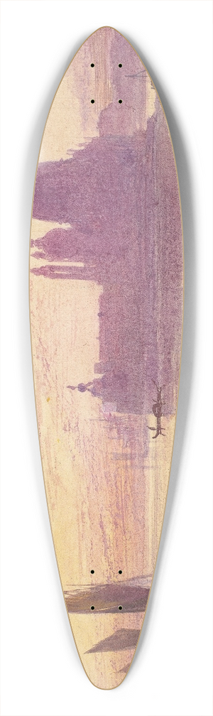 Edward Lear - Santa Maria della Salute, Venice, at Sunset 39.3 inch art pintail longboard deck